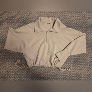 Sweaty Betty Cropped Cream Pullover